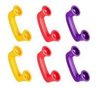 Namvo Set di 6 Telefoni Whisper, Gioco di Aiuto alla Lettura e Pronuncia, Gioco di Allenamento all'Ascolto, Gioco di Miglioramento della Parafrasi Linguistica, Ascoltare la Propria Voce (Rosso, Giallo