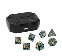Namvo Set di 7 dadi DND ricaricabili con scatola di ricarica, dadi elettronici LED, dungeons and dragons polieder per giochi da tablet, DND, MTG, gioco di ruolo Pathfinder