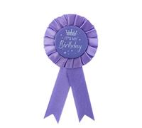 Namvo Spilla viola con nastro "It's My Birthday", spilla in latta per uomini e donne, decorazioni per feste di compleanno