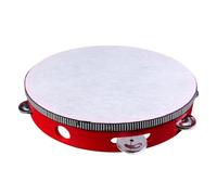 Namvo Tamburo a mano da 25,4 cm, in metallo di betulla, a percussione, regalo, musica, giochi educativi, strumenti musicali, karaoke, giochi per feste, per adulti, ragazzi, ragazze (rosso)