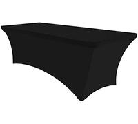 Namvo Tovaglia Elasticizzata, tovaglia da Pranzo Rettangolare in Spandex da 1,5 m Copritavolo Elasticizzato Aderente a Quattro Vie Protezione da Tavolo per Tavolo Pieghevole Bar Banchetto di Nozze