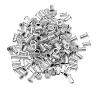 NAMYEUT 150 dadi rivetti M5 in acciaio inox, rivetti filettati, dadi a testa svasata M5, dadi rivetti a testa piatta per metallo, acciaio, fibra di vetro, plastica