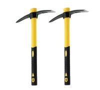 NAMYEUT 2 picconi da giardino da 38 cm, con manico in fibra di vetro, picchetti da giardino, zappa, zappa, zappa da giardino, per giardinaggio, scavo, erbacce, esplorazione, campeggio