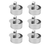 NAMYEUT Set di Coppapasta 6 Pezzi, Anelli per Torte 8 cm, con Pressa, Anelli Rotondi Coppa Pasta per Torte, Dessert, Mousse, Alimenti