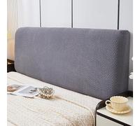 Namzi 1 copertura per testiera del letto, in tessuto jacquard lavorato a maglia, di alta qualità, in tinta unita, semplice, per tutte le stagioni, universale, 1,5 m di lunghezza (grigio scuro)