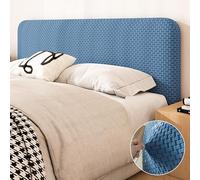 Namzi 1 copertura protettiva elastica rimovibile per testiera del letto, in tessuto felpato, decorazione per camera da letto, 1,5 m di lunghezza (blu)