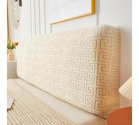 Namzi 1 copertura protettiva per lo schienale del letto, rimovibile, lavabile, in peluche, elastica, per la decorazione della camera da letto, 120 cm di lunghezza (giallo chiaro)