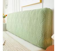 Namzi 1 pezzo completo in tessuto felpato per testiera del letto, copertura protettiva per testiera semplice, motivo tridimensionale, lunghezza 120 cm (verde)