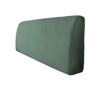 Namzi 1 pezzo morbido pacchetto schienale completamente avvolto copertura per testiera domestica peluche elastico semplice decorazione camera da letto copertura protettiva 2,2 m di lunghezza (verde)