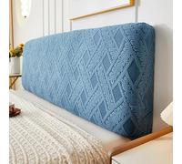 Namzi 1 pezzo tridimensionale in rattan, morbido sacchetto decorativo per la testiera della camera da letto, copertura antipolvere per testiera, lunghezza 220 cm (blu)