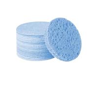 Namzi 10 pezzi di detergente viso in pasta di cotone naturale biodegradabile compresso, struccante, spugna per il viso, strumento esfoliante, spugna blu per la pulizia