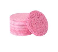 Namzi 10 pezzi di detergente viso in pasta di cotone naturale biodegradabile compresso, struccante, spugna per il viso, strumento esfoliante, spugna rosa per la pulizia