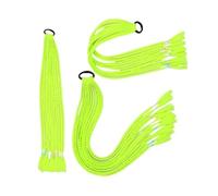 Namzi 2 extension colorate intrecciate per capelli a coda di cavallo, accessori per trecce con elastici sintetici, per donne, accessori per capelli folli, giallo fluorescente