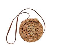 Namzi Borsa intrecciata cachi 1 pezzo, graziosa borsa intrecciata in rattan stile Bali, elegante design portatile, perfetta per le vacanze e le uscite quotidiane R