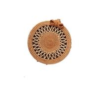 Namzi Borsa intrecciata color cachi, 1 pezzo, graziosa borsa intrecciata in rattan stile Bali, elegante design portatile, perfetta per le vacanze e le uscite quotidiane, S