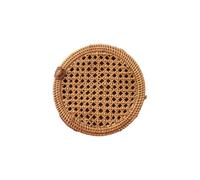 Namzi Borsa intrecciata color cachi, 1 pezzo, graziosa borsa intrecciata in rattan stile Bali, elegante design portatile, perfetta per le vacanze e le uscite quotidiane X