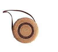 Namzi Borsa intrecciata color cachi, 1 pezzo, graziosa borsa intrecciata in rattan stile Bali, elegante design portatile, perfetta per le vacanze e le uscite quotidiane V