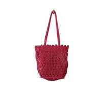 Namzi Borse intrecciate, 1 pezzo blu, grande capacità, borsa a tracolla scavata, alla moda per vacanze al mare, tempo libero, elegante borsa tote in tessuto indispensabile