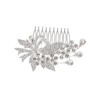Namzi Forcine per capelli da sposa a forma di fiore, con perle di cristallo, fermagli per capelli, dorati, accessori per capelli da sposa, gioielli con strass, per spose, damigelle d'onore, donne e