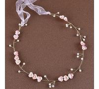 Namzi Forcine per capelli da sposa con fiori e perle di cristallo, fermagli per capelli dorati, accessori per capelli da sposa, gioielli con strass, per spose, damigelle d'onore, donne e ragazze