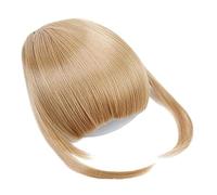 Namzi Frangia sintetica con clip, frangia sintetica per capelli, frangia finta con tempie, extension per capelli da donna con frangia ricurva naturale, extension per capelli da indossare tutti i