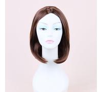 Namzi Parrucca corta a caschetto con capelli lisci e colorati, per ragazze, lunghezza alle spalle, sintetica, per cosplay, feste, per donne, marrone chiaro