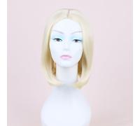 Namzi Parrucca corta a caschetto liscia, parrucca colorata per ragazze, lunghezza alle spalle, sintetica, per cosplay, feste, per donne, beige