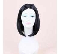 Namzi Parrucca corta a caschetto liscia, parrucca colorata per ragazze, lunghezza alle spalle, sintetica, per cosplay, feste, per donne, nera