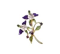 Namzi Spilla vintage smaltata verde, spilla alla moda a forma di pianta e fiori, accessori alla moda per donne, idea regalo, B17