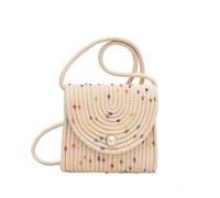 Namzi Zaino in tessuto, 1 pezzo beige, borse in filo di cotone, design a doppia spalla, elegante per uscite a mani libere quotidiano