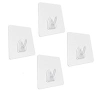 nan bath ltd Set di 4 ganci Nano Technology, aderiscono più forti delle ventose - riposizionabili all'infinito