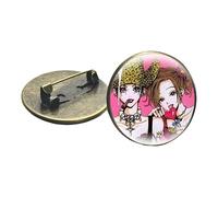 Nana Anime Spilla Spille Distintivo Cupola di Vetro Pin Donne Uomini Vestiti Zaino Decorazione Punk Gioielli Alla Moda Oosaki Nana Accessorio Regalo, Bronzo, Vetro, Metallo