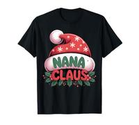Nana Claus - Cappello da Babbo Natale con Agrifoglio, in Coordinato Maglietta