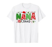 Nana Claus Family Matching Merry Christmas Pigiama Mamma Madre Maglietta