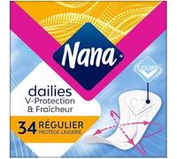 Nana Dailies Freshness & Protection - Protege-Slip, Protezione per mutandine ultra assorbente, Regular, 34 pezzi