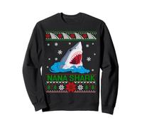 Nana Shark divertente pigiama natalizio abbinato Felpa