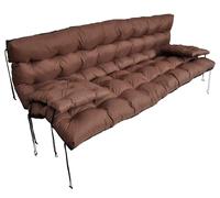 nana shop Cuscino impermeabile per altalena da giardino, 160 cm, cuscino per altalena Hollywood, cuscino da giardino, cuscino per panca (marrone)