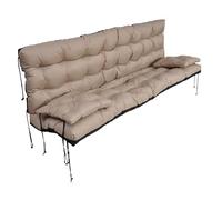 nana shop Cuscino impermeabile per altalena da giardino, 160 cm, cuscino per altalena Hollywood, cuscino da giardino, cuscino per panca (beige)