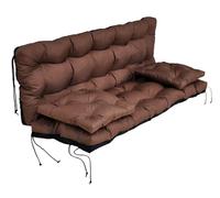 nana shop Cuscino per dondolo da giardino, cuscino per dondolo da 150 cm, cuscino per dondolo, cuscino per dondolo Hollywood, cuscino da giardino, cuscino per panca (Marrone)