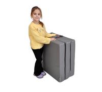 nana shop Materasso pieghevole per ospiti, materasso pieghevole, 3 pezzi, altezza 10 cm, materasso pieghevole, letto pieghevole, a cubo (grigio, 195 x 60 x 10)