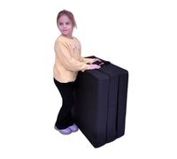 nana shop Materasso pieghevole per ospiti, materasso pieghevole in 3 pezzi, altezza 10 cm, materasso pieghevole, letto pieghevole, a cubo (nero, 195 x 60 x 10)