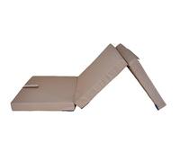 nana shop Pieghevole 3 sezioni - Letto per ospiti, Letto pieghevole da viaggio, Cubo multifunzionale, Pouf salvaspazio (beige, 200x70x10 cm)