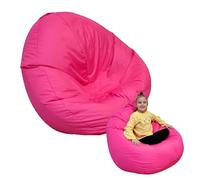 nana shop Pouf XXL 90 x 90 x 90 cm per bambini e ragazzi, poltrona da gioco, Bean Bag per interni ed esterni, comoda pouf con Öko Tex 100 (rosa)