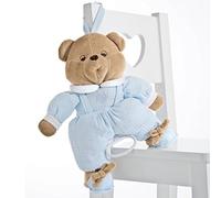 NANAN Orsetto per Lettino Carillon Peluche Prima Infanzia Azzurro per Bambini da 0+ Mesi - 1294A