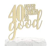 NANASUKO Topper per torta per 40° compleanno - 40 non sono mai stati così belli - Glitter dorati su entrambi i lati - Qualità premium Made in USA - Scintillio d'oro