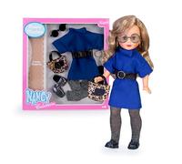 Nancy Collezione Set Luxury Shopping, Nuovo Modello di Abiti per Bambole, Eleganti ed eleganti, Composte da un Vestito Blu Elettrico e Collant Neri, 4 Accessori, Famoso (NAL17000)
