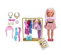 Nancy - E il Suo Armadio, Include Vestiti, Accessori e Adesivi per Personalizzare Gli Outifit,per bambine/i dai 3 anni, Famosa (NAC48000)