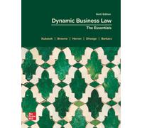 Nancy K Kubasek Loose Leaf for Dynamic Business Law: The (Rilegatura flessibile)
