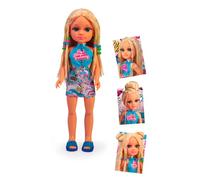 Nancy - Un giorno con le trecce bionda, bambola trecce e accessori per creare diversi look, per bambine e bambini dai 3 anni, Famosa (NAC21000)