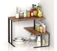 Nandae Organizer per mensole da cucina, organizer per armadietti, dispensa per bagno, cucina, lavanderia